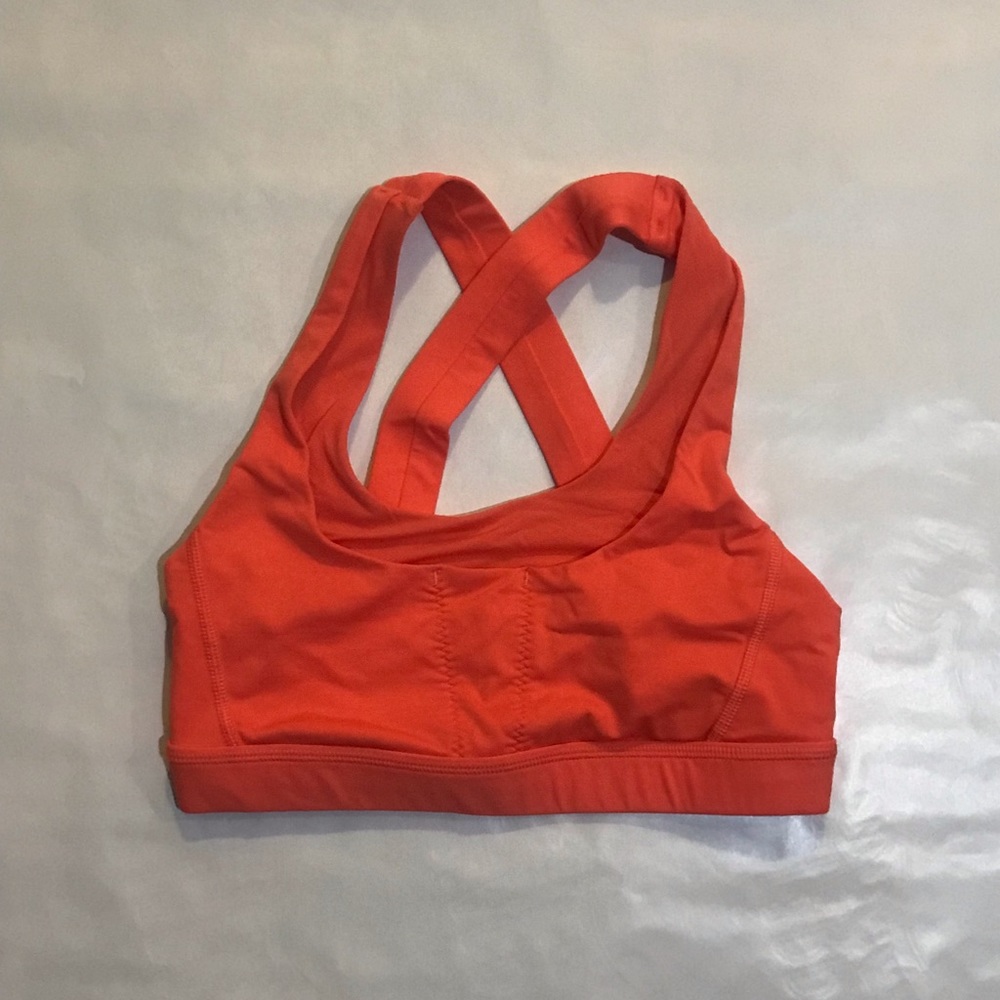 Lululemon Orange sports bra size 2
